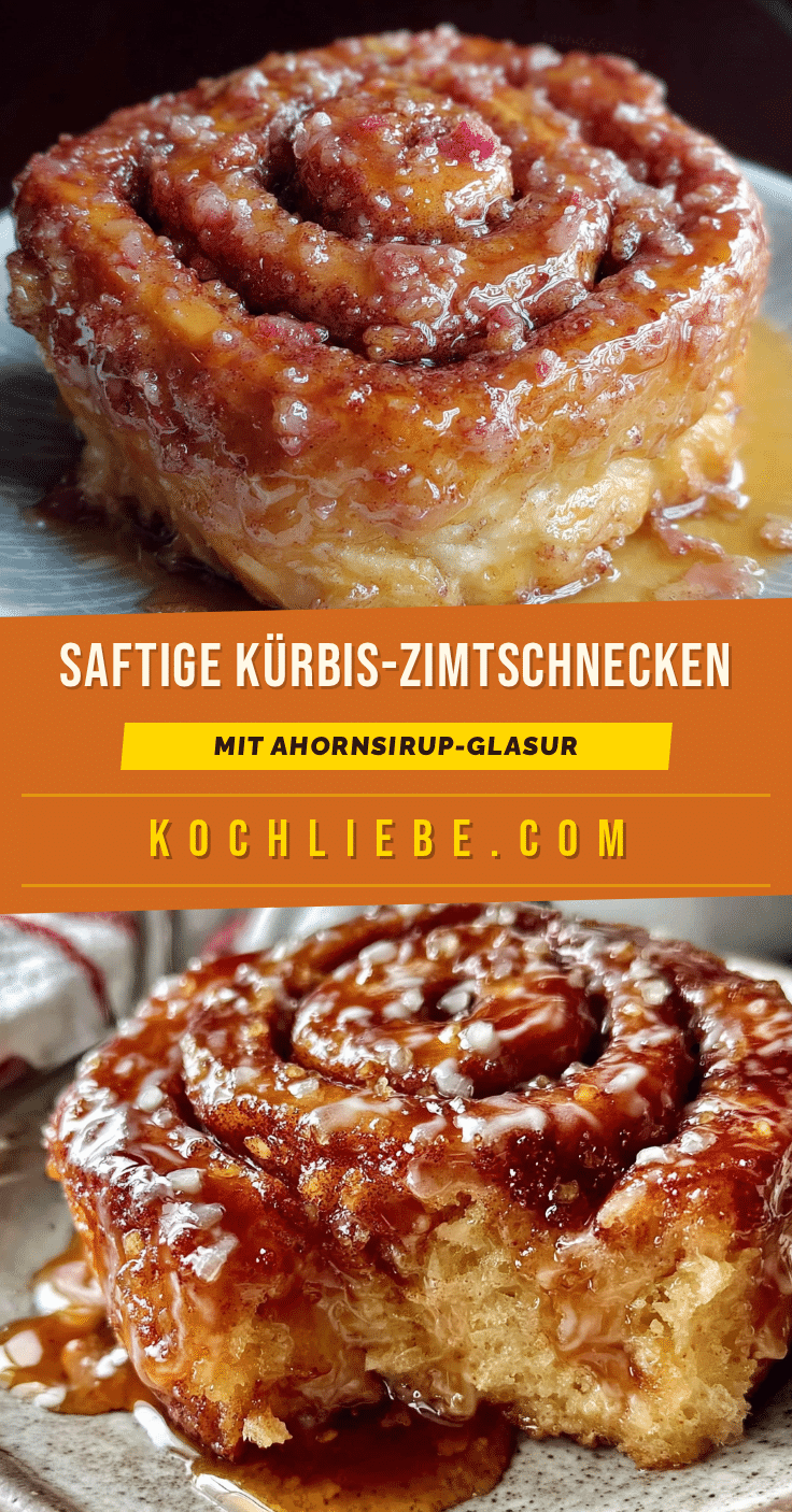 Saftige Kürbis-Zimtschnecken mit Ahornsirup recipe
