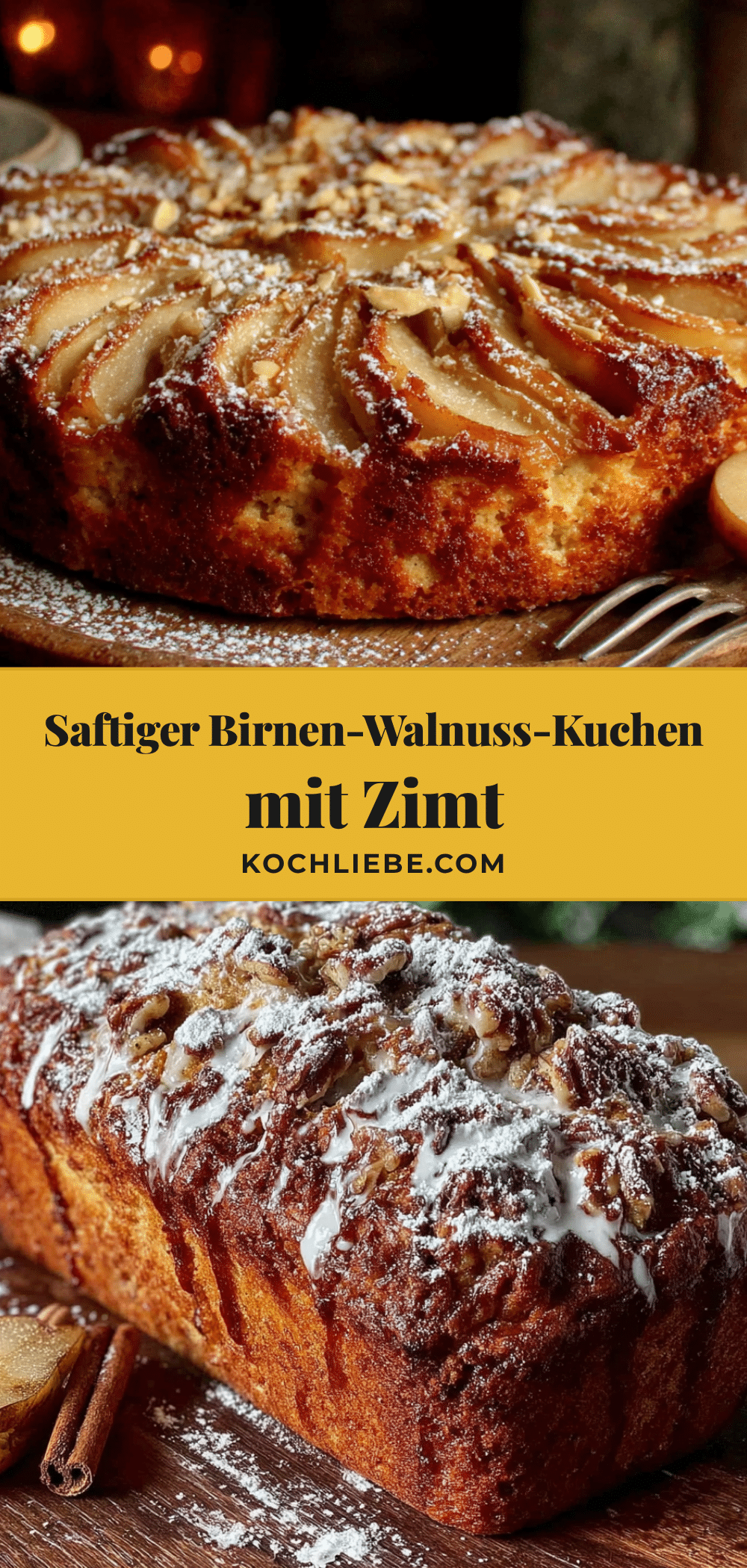 saftiger birnen-walnuss-kuchen mit zimt recipe