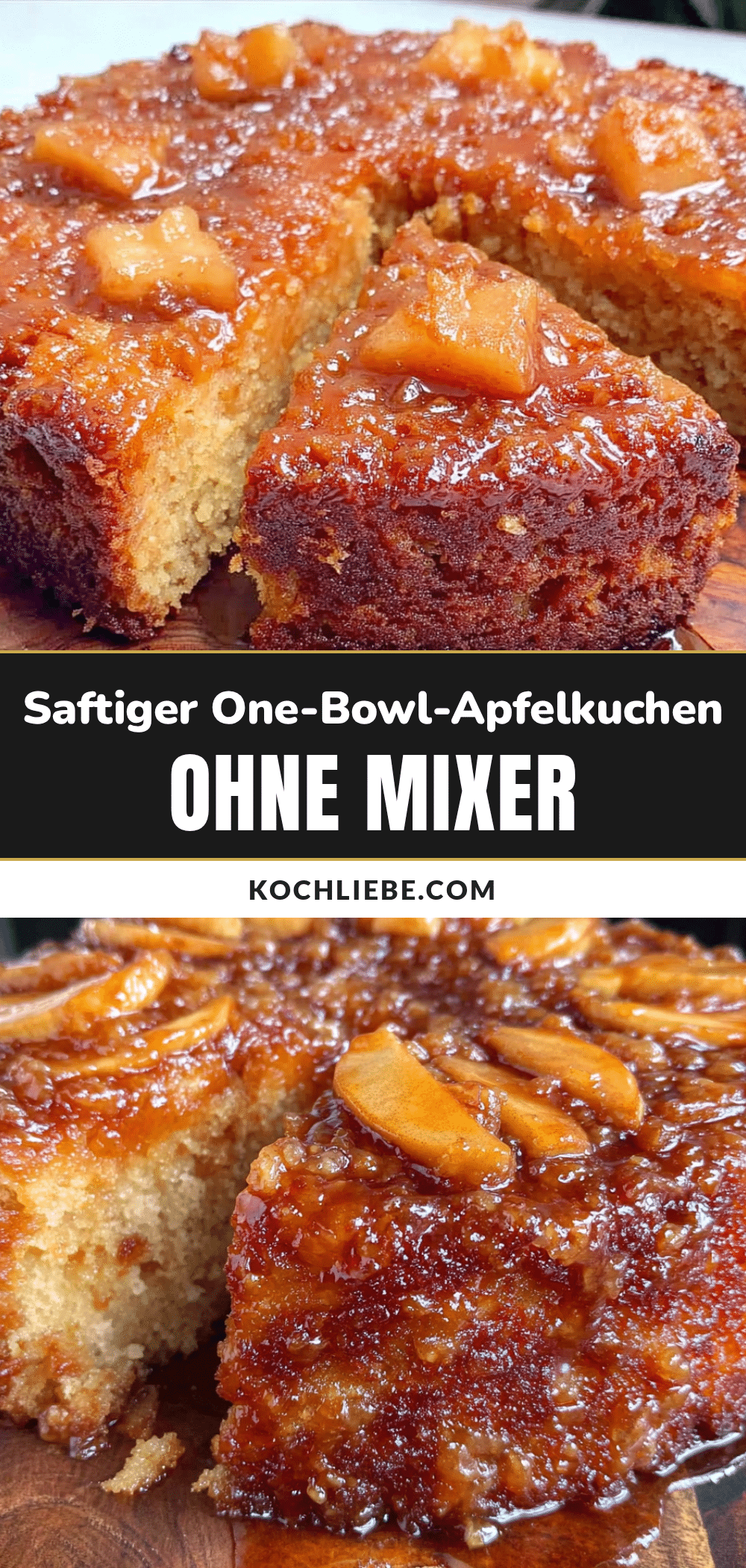 Saftiger One-Bowl-Apfelkuchen ohne Mixer recipe