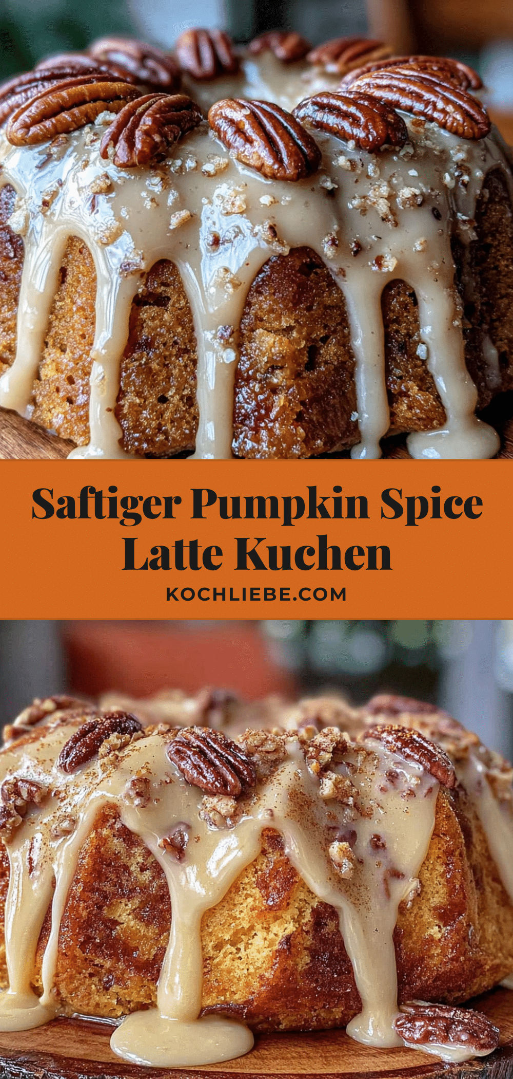 Saftiger Pumpkin Spice Latte Kuchen mit Zimt-Zuckerguss recipe