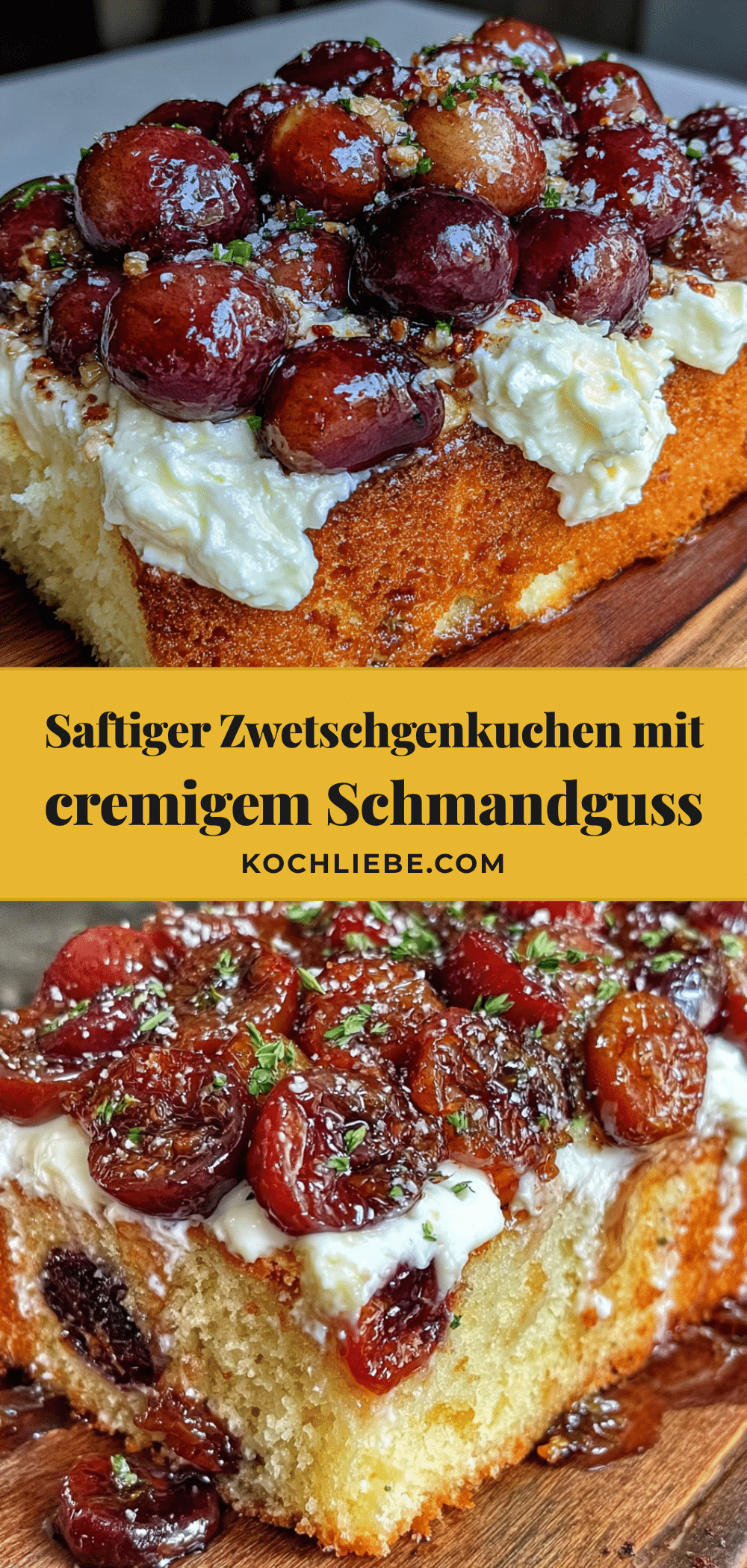 Saftiger Zwetschgenkuchen mit cremigem Schmand-Guss recipe