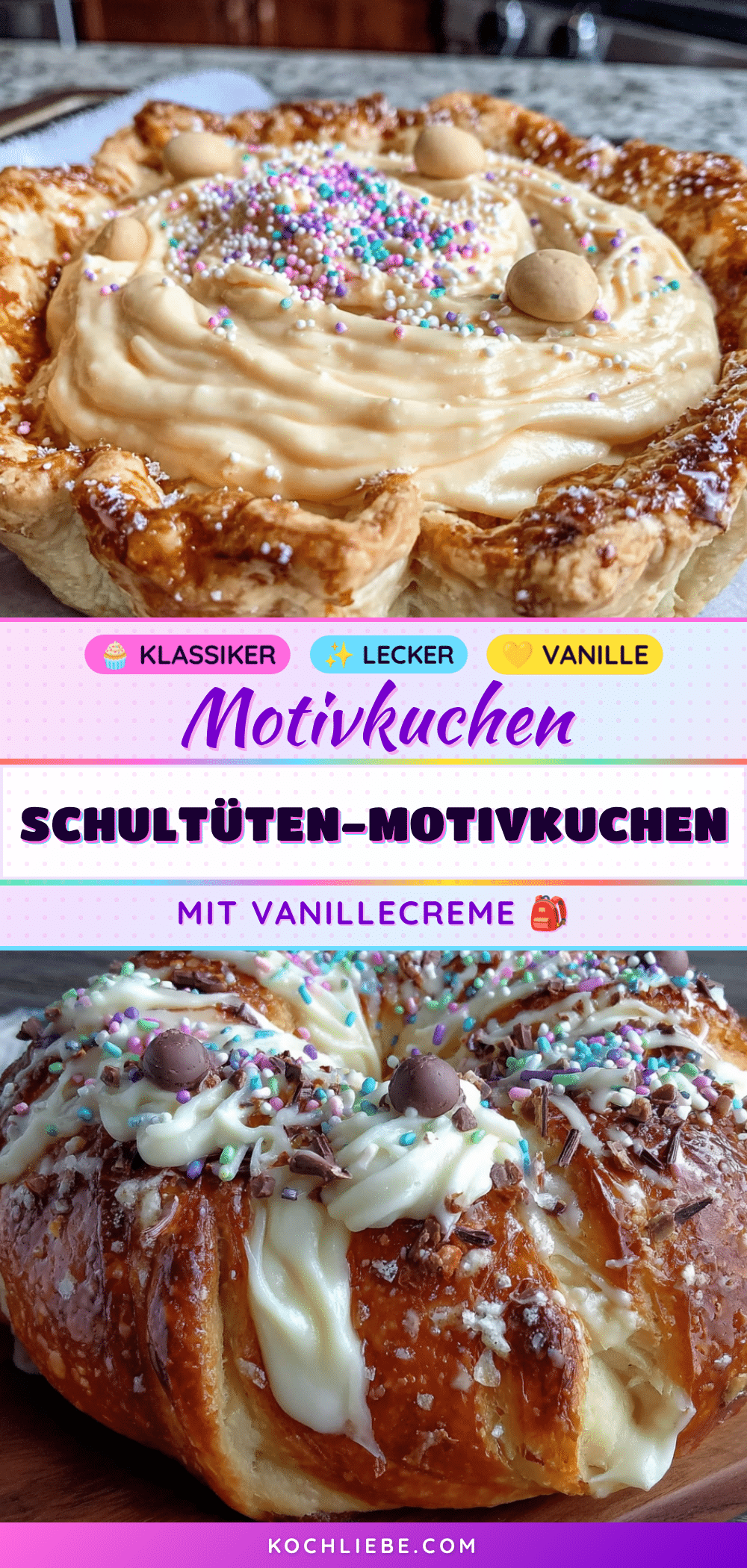 Schultüten-Motivkuchen recipe