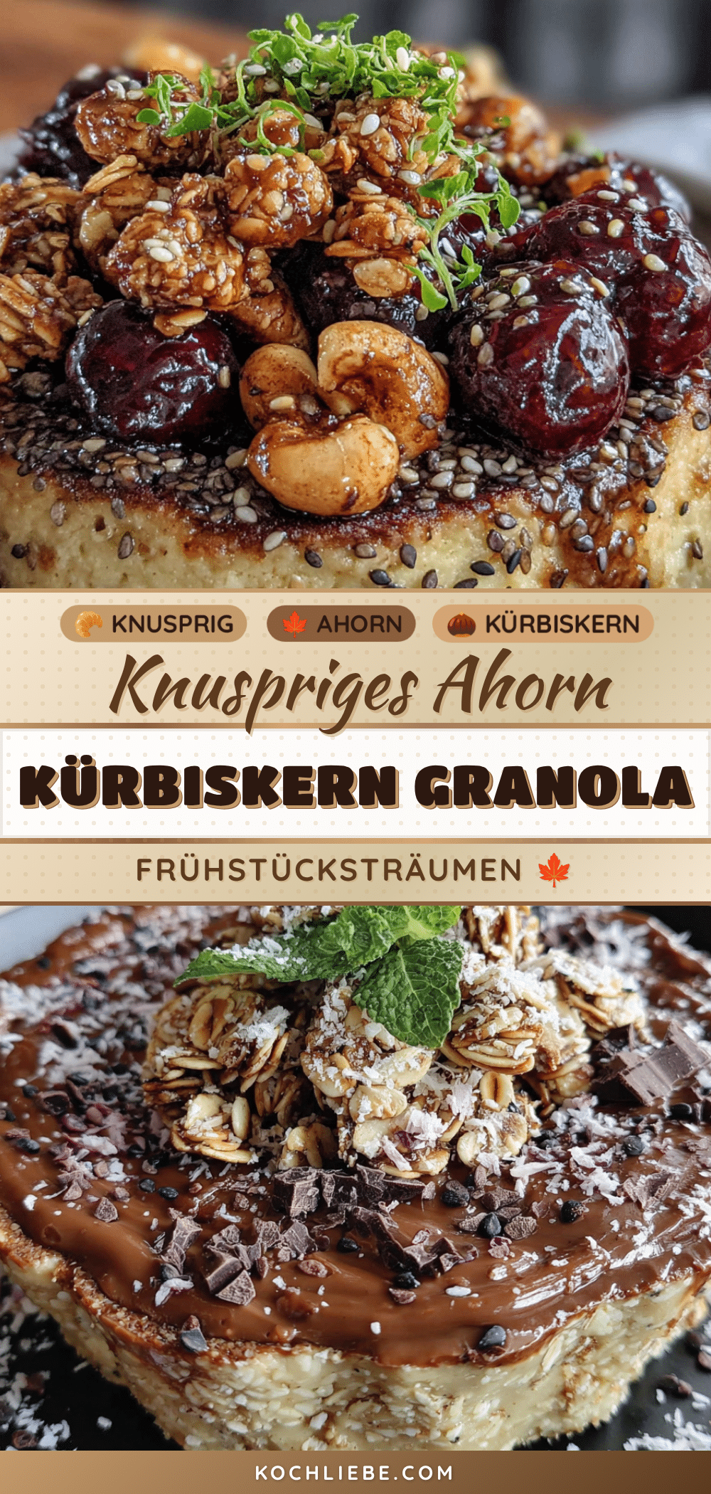 Selbstgemachtes Ahorn-Kürbiskern-Granola recipe