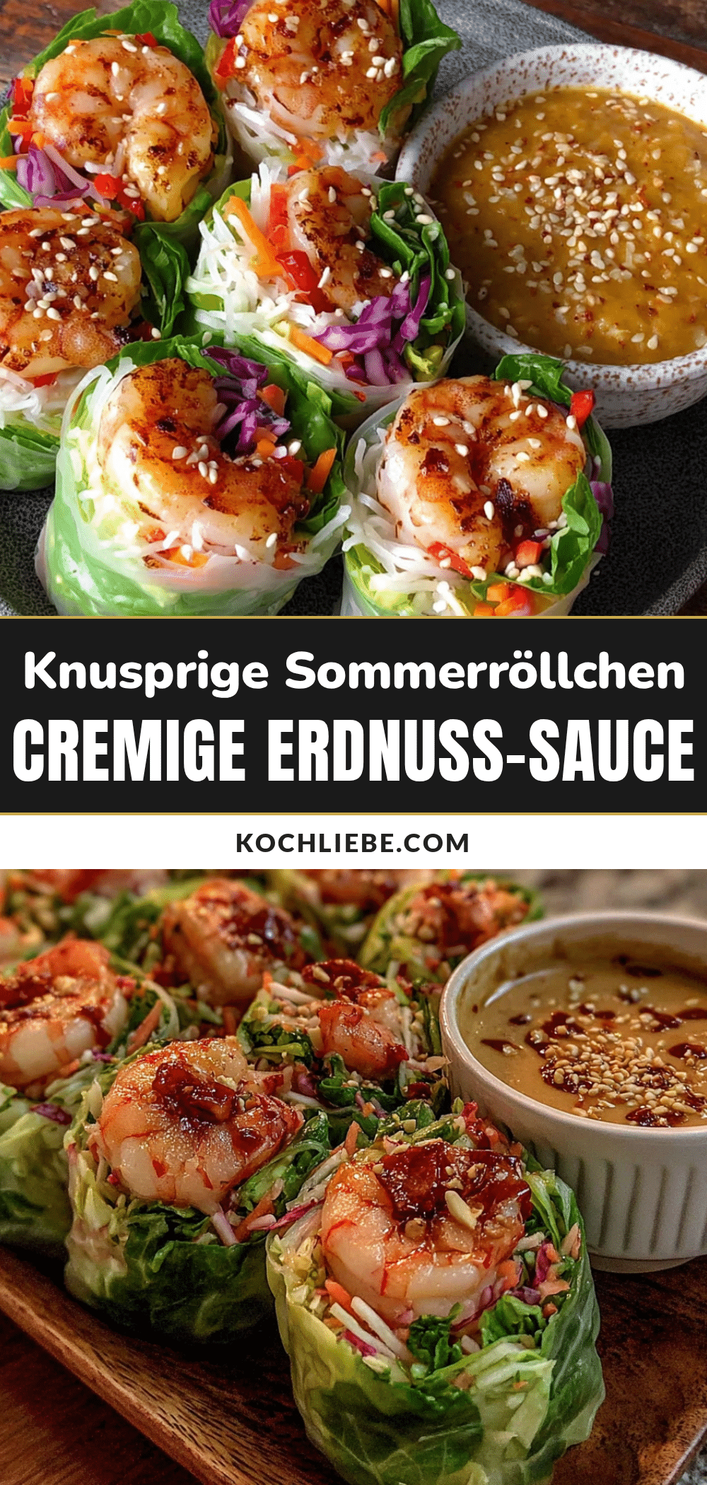 Sommerröllchen mit Erdnuss-Sauce recipe
