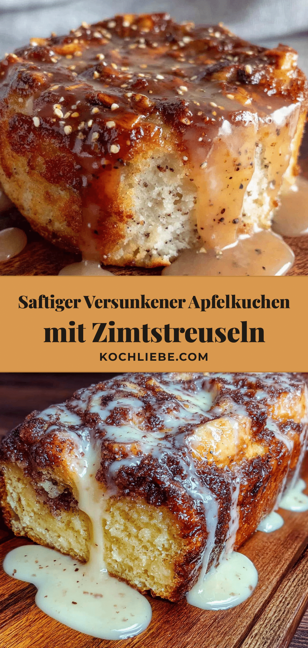 versunkener apfelkuchen mit zimtstreuseln recipe
