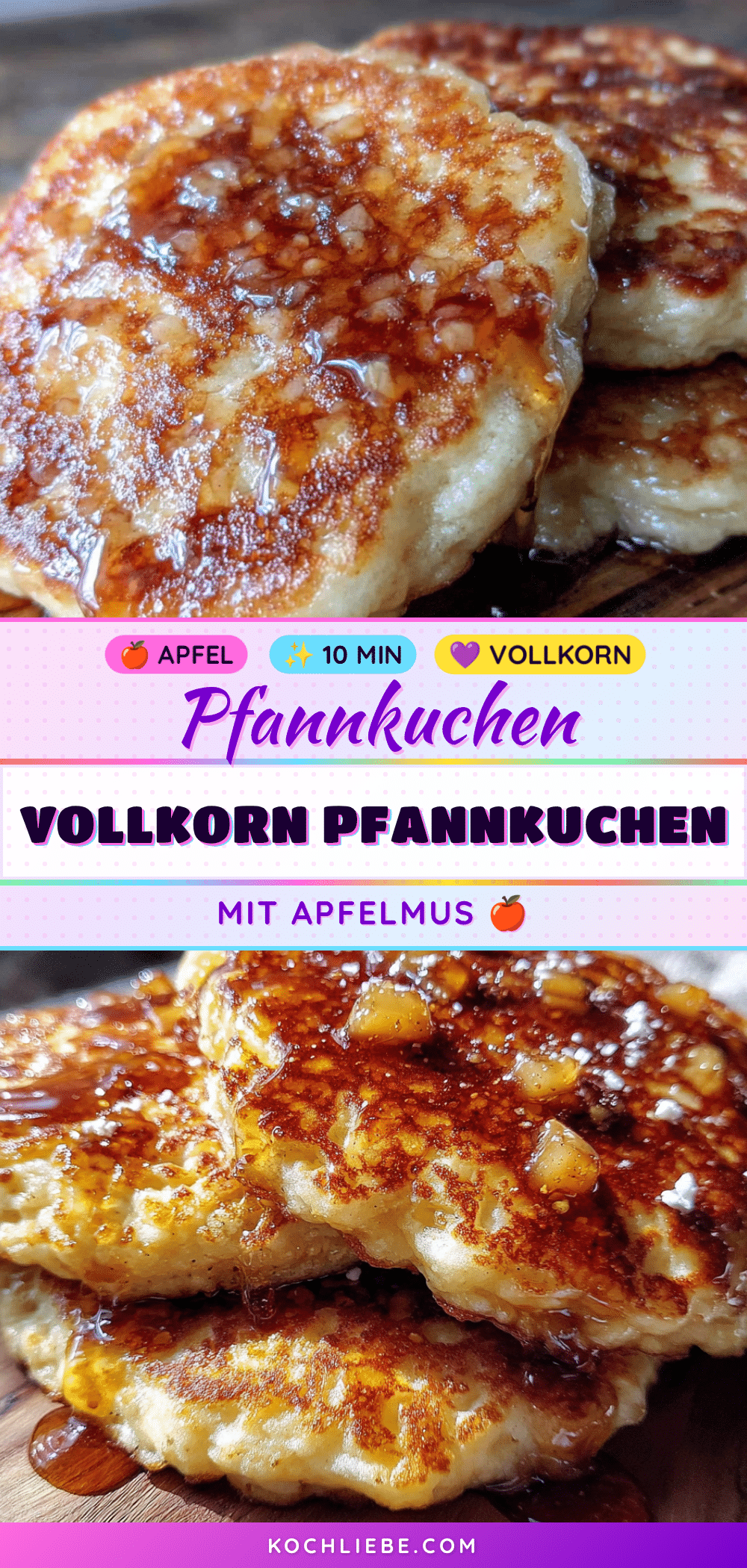 Vollkorn-Pfannkuchen mit Apfelmus recipe