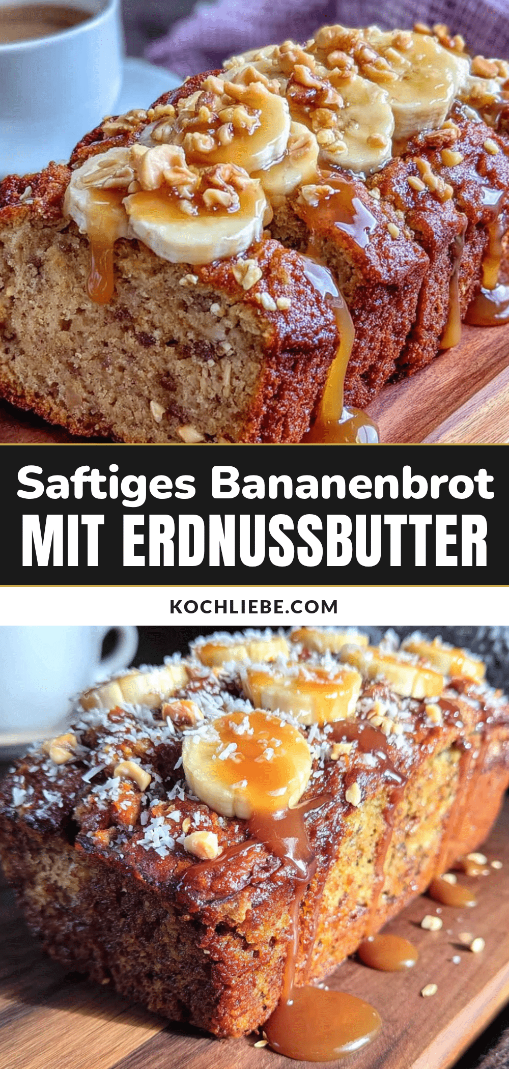 zuckerfreies Bananenbrot mit Erdnussbutter recipe