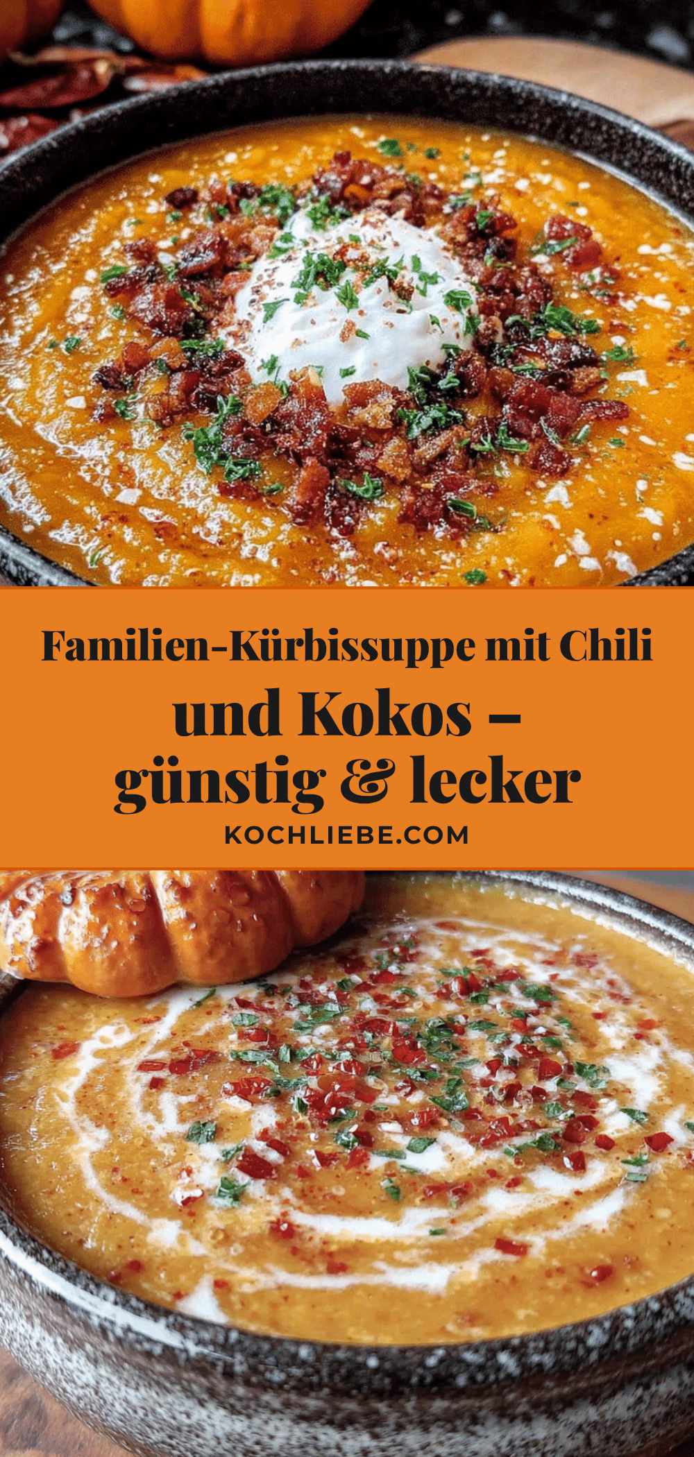 Beste Familien-Kürbissuppe mit Chili & Kokos recipe