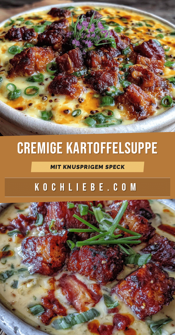 Cremige Kartoffelsuppe mit knusprigem Speck recipe