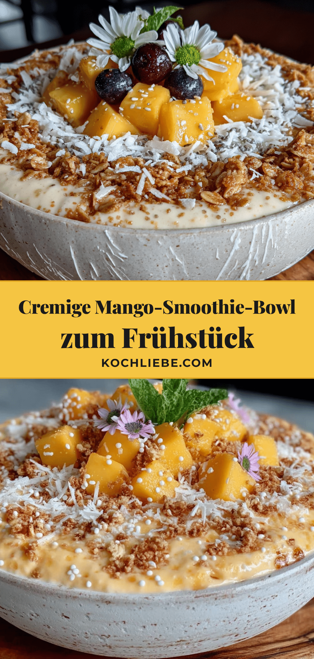 Cremige Mango-Smoothie-Bowl recipe
