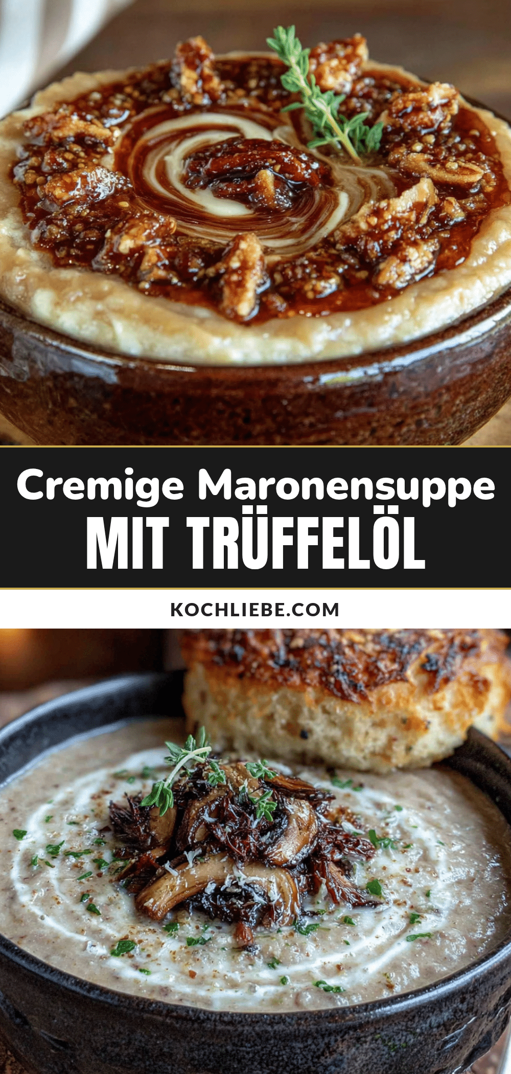 Cremige Maronensuppe mit Trüffelöl recipe