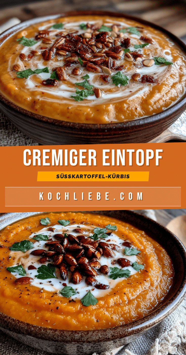Cremiger Süßkartoffel-Kürbis-Eintopf recipe
