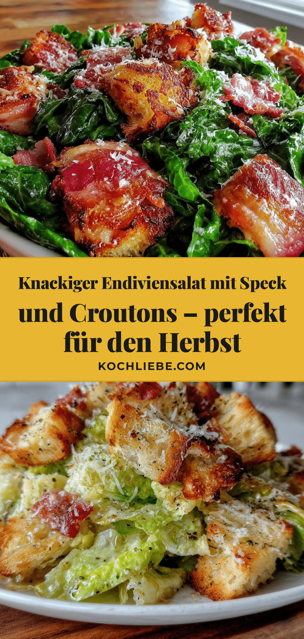 Endiviensalat mit Speck und Croutons recipe