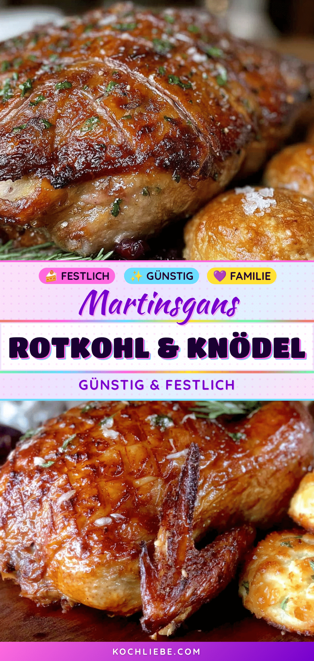 familienfreundliche Martinsgans mit Rotkohl und Knödeln recipe