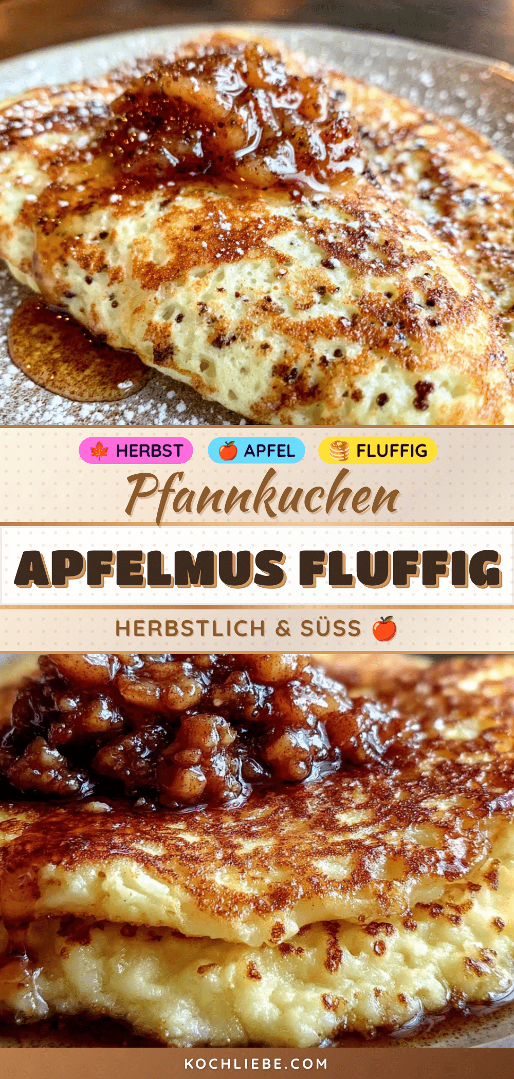 fluffige herbstpfannkuchen mit apfelmus recipe