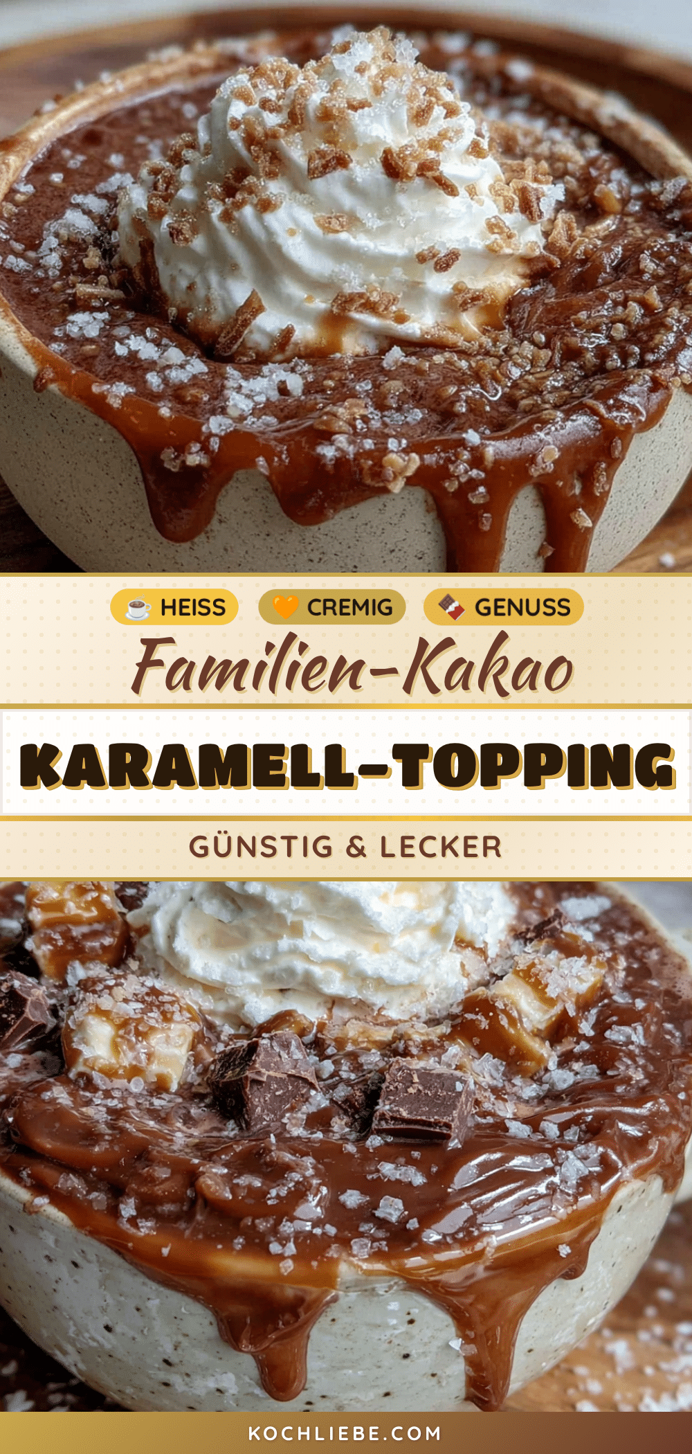Heiße Schokolade mit Karamell-Topping recipe