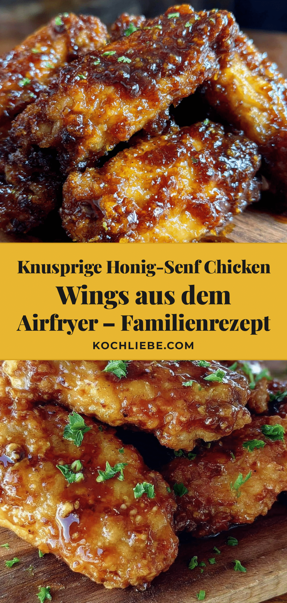 Honig-Senf Chicken Wings aus dem Airfryer recipe