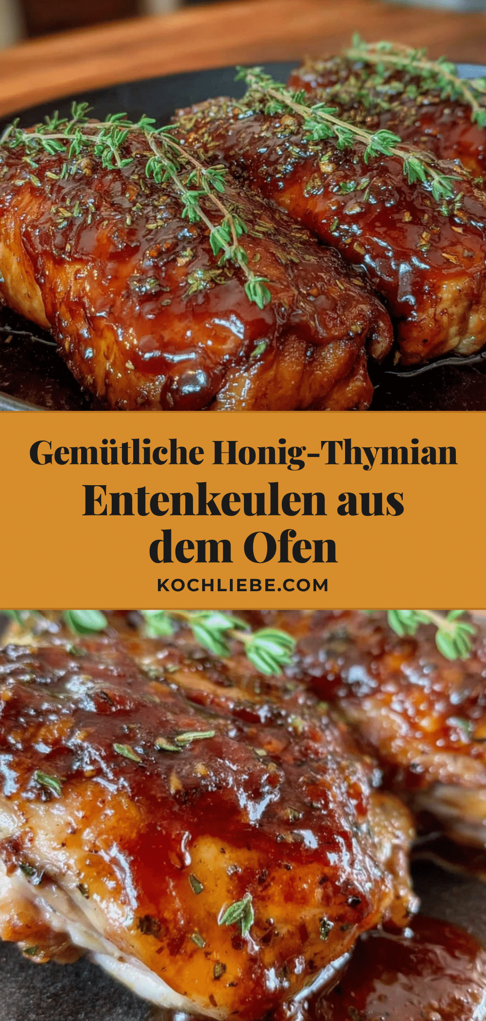 Honig-Thymian Entenkeulen aus dem Ofen recipe