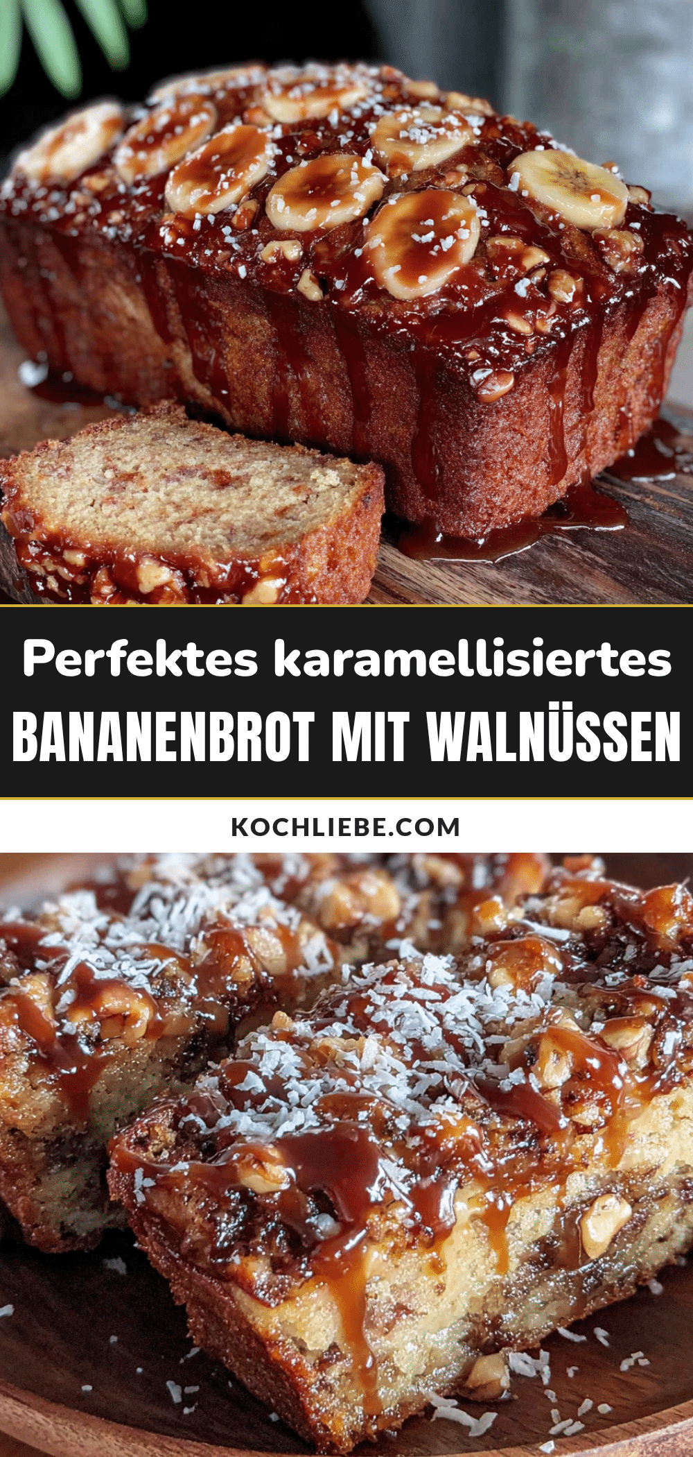 karamellisiertes Bananenbrot mit Walnüssen recipe