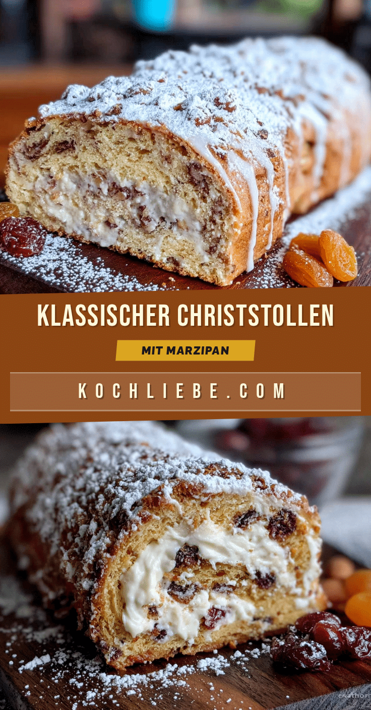 Klassischer Christstollen mit Marzipan recipe