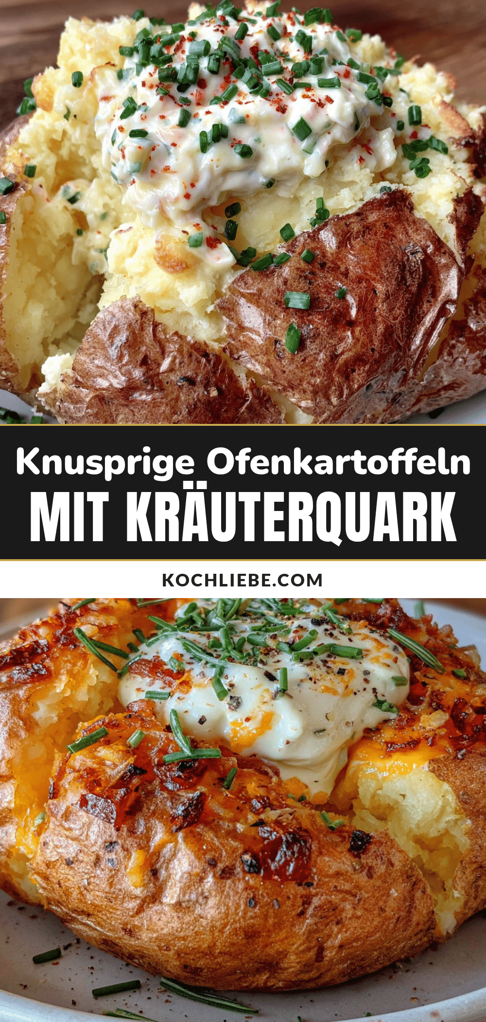 Knusprige Ofenkartoffeln mit Kräuterquark recipe