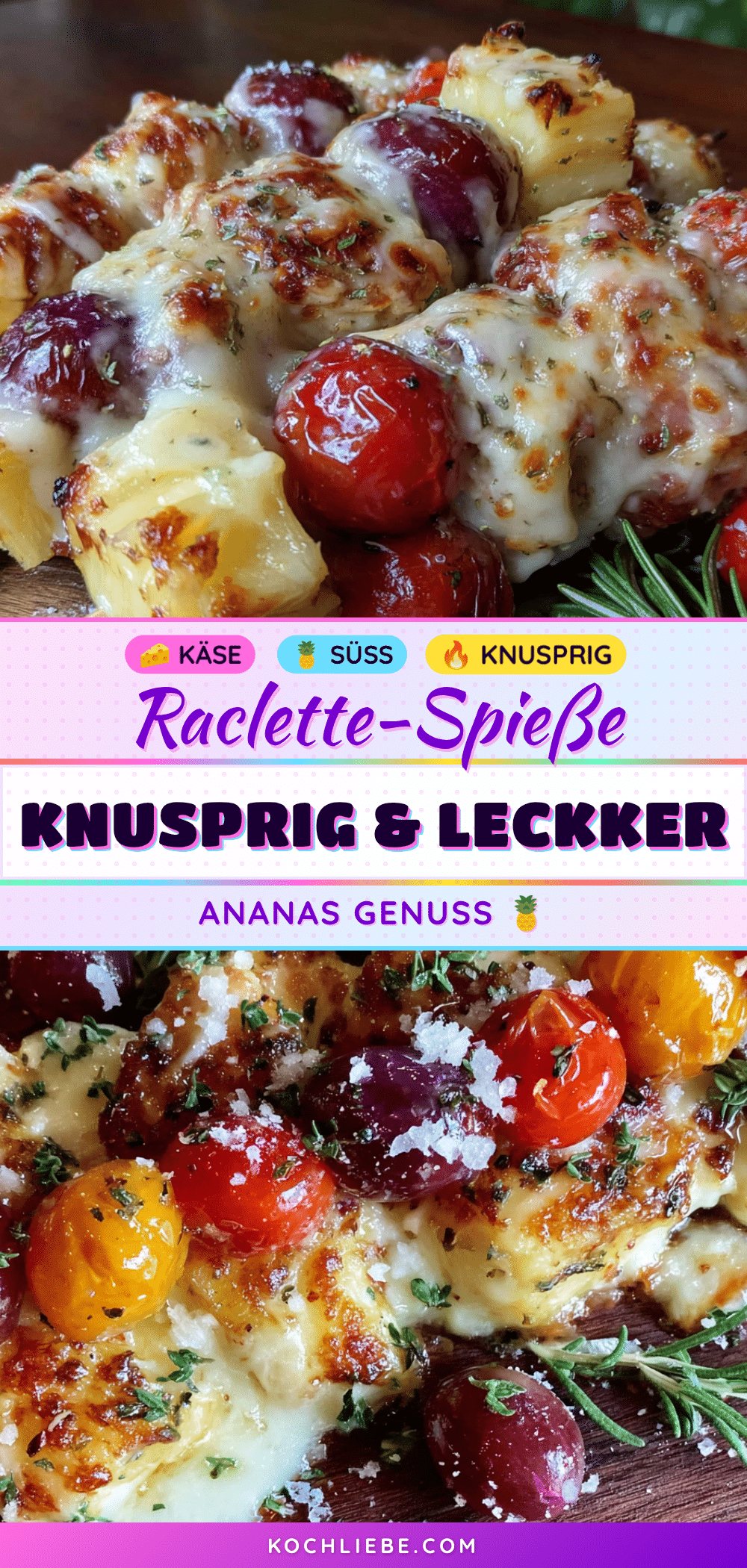 Knusprige Raclette-Spieße mit Ananas recipe