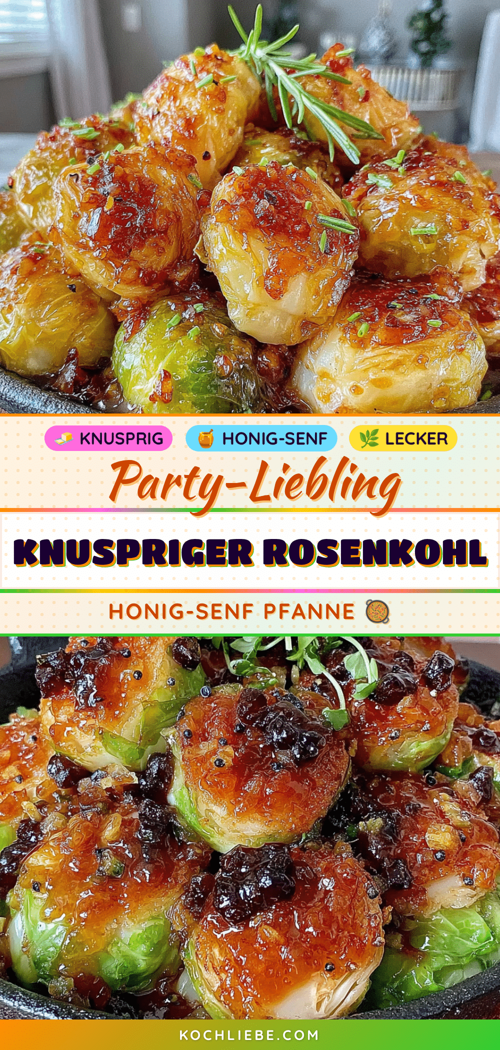Knuspriger Honig-Senf Rosenkohl recipe