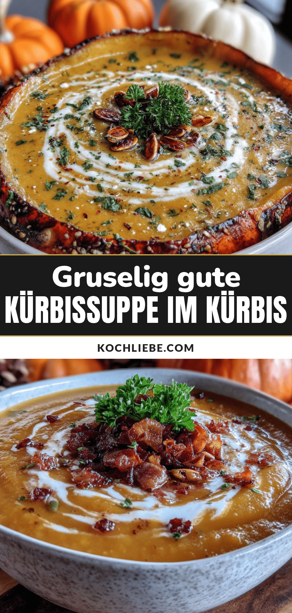 Kürbissuppe im ausgehöhlten Kürbis recipe