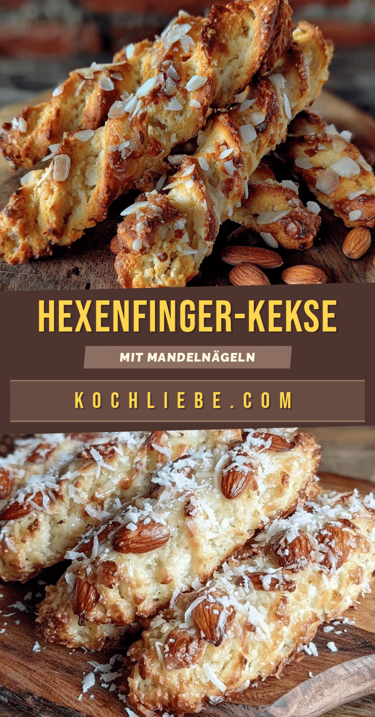 Leichte Hexenfinger-Kekse mit Mandelnägeln recipe