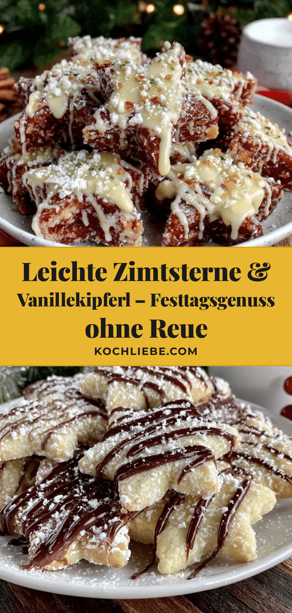 Leichte Zimtsterne und Vanillekipferl recipe