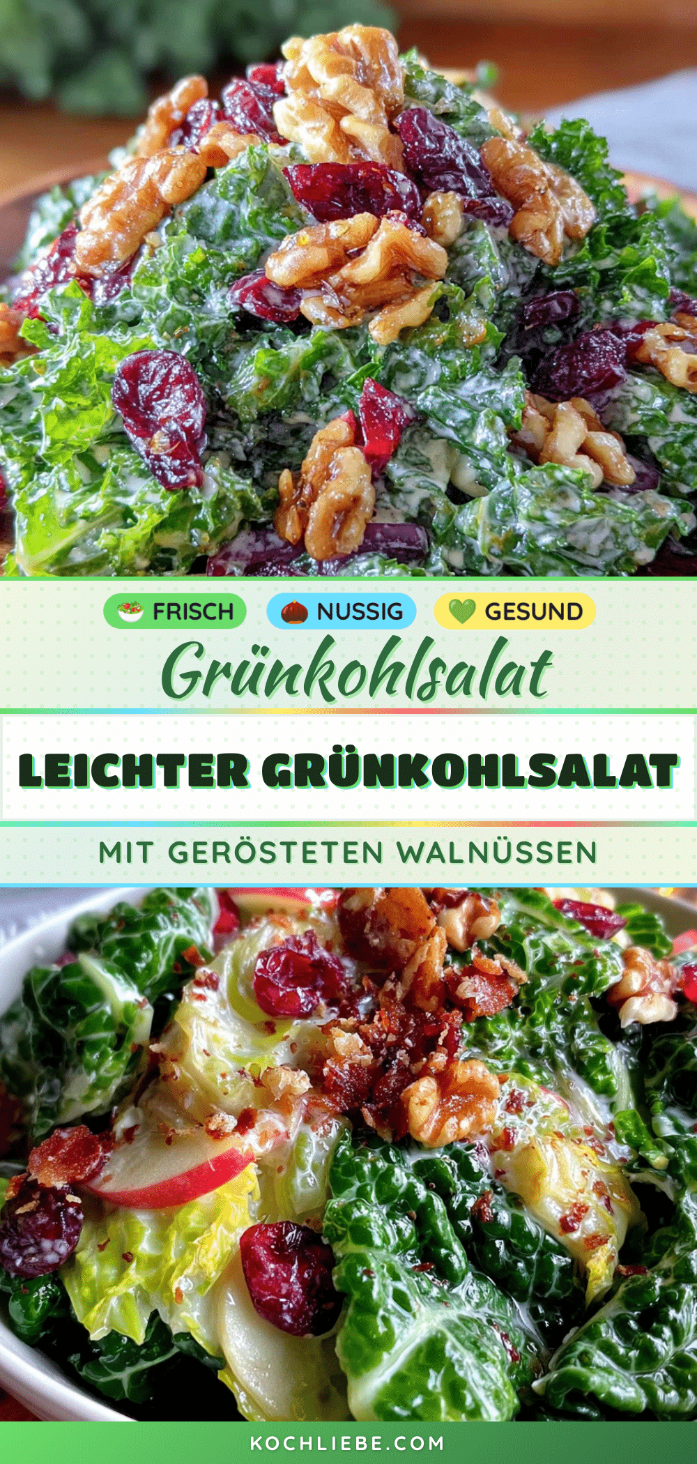 Leichter Grünkohlsalat mit gerösteten Walnüssen recipe
