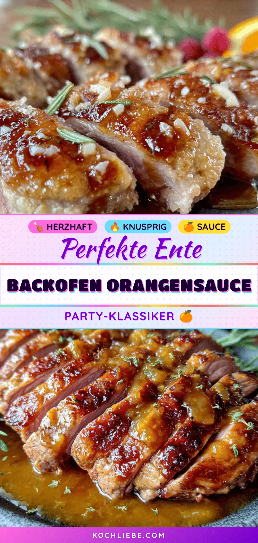 Perfekte Entenbrust aus dem Backofen mit Orangensauce recipe