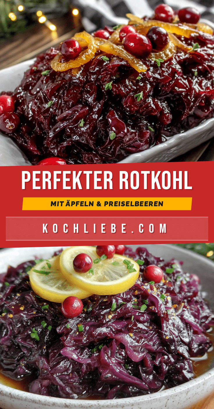 Perfekter Rotkohl mit Äpfeln und Preiselbeeren recipe