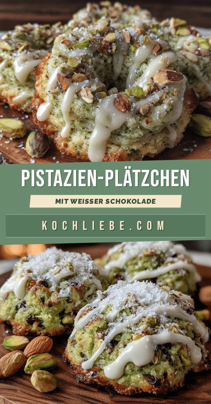 Pistazien-Plätzchen mit weißer Schokolade recipe