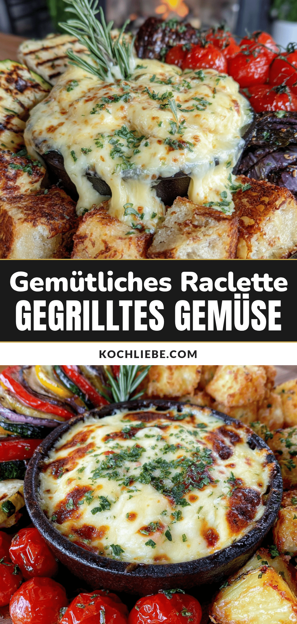 Raclette mit gegrilltem Gemüse recipe