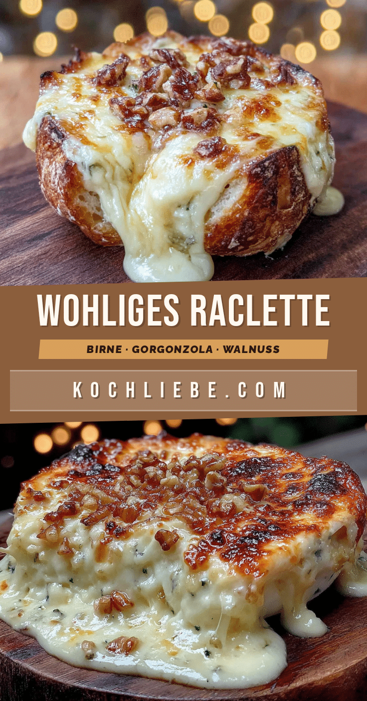 Raclette-Pfännchen mit Birne Gorgonzola und Walnüssen recipe