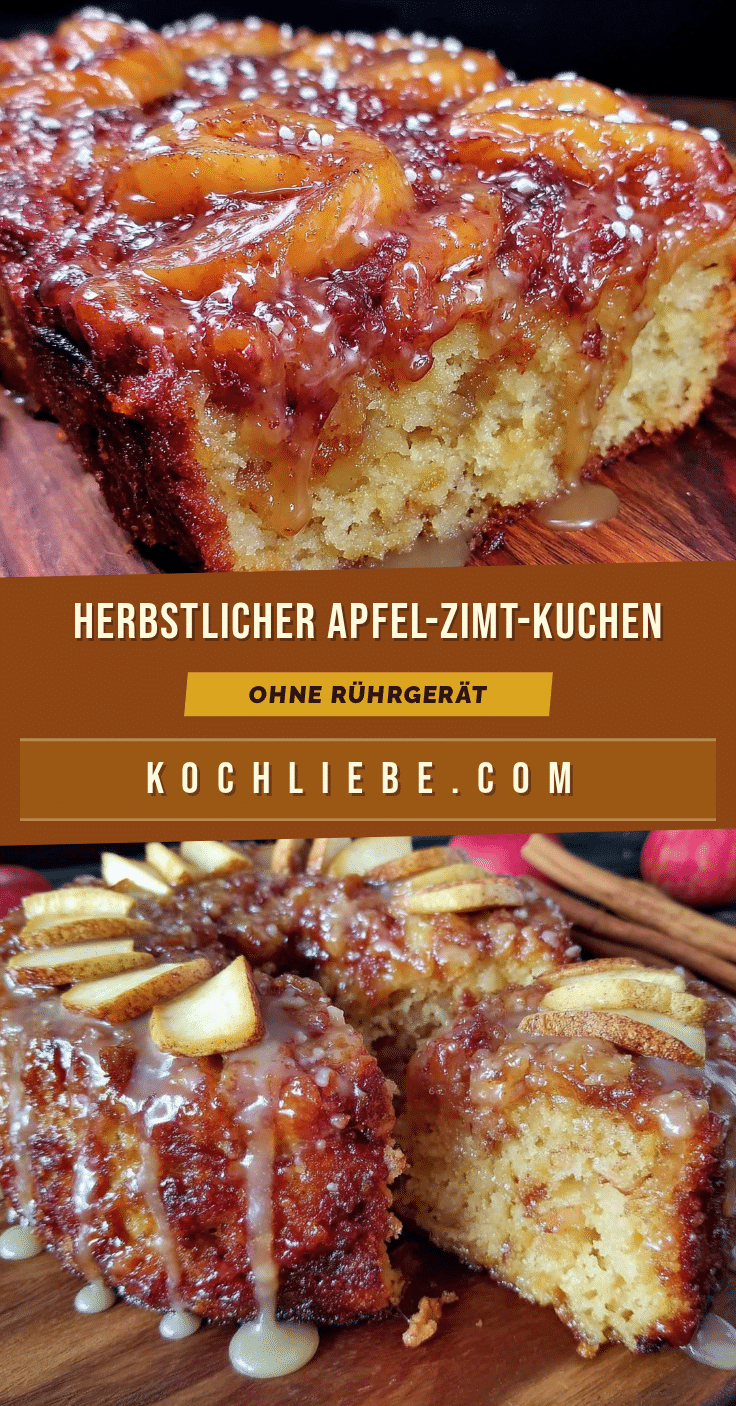 Saftiger Apfel-Zimt-Kuchen ohne Rührgerät recipe