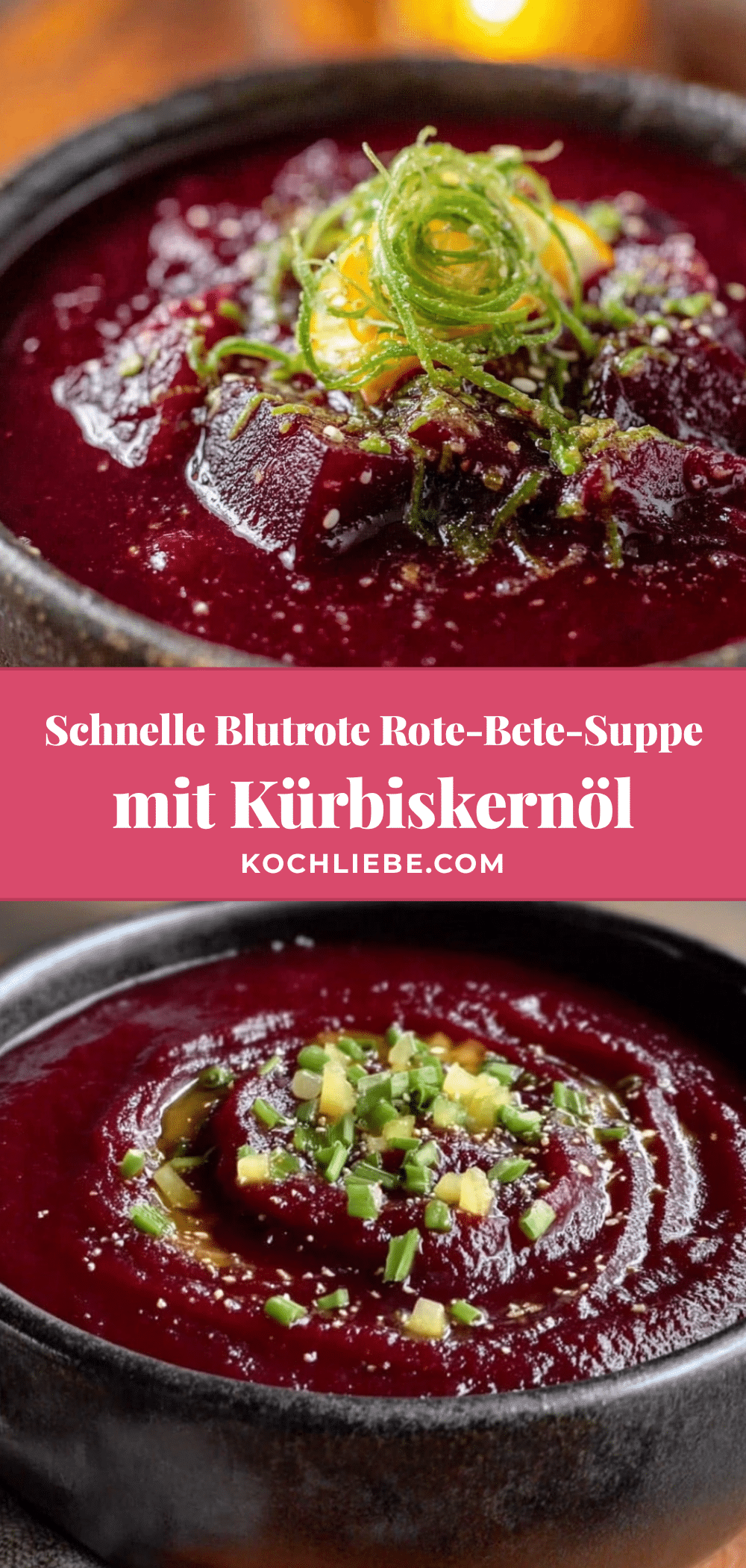 Schnelle Rote-Bete-Suppe mit Kürbiskernöl recipe