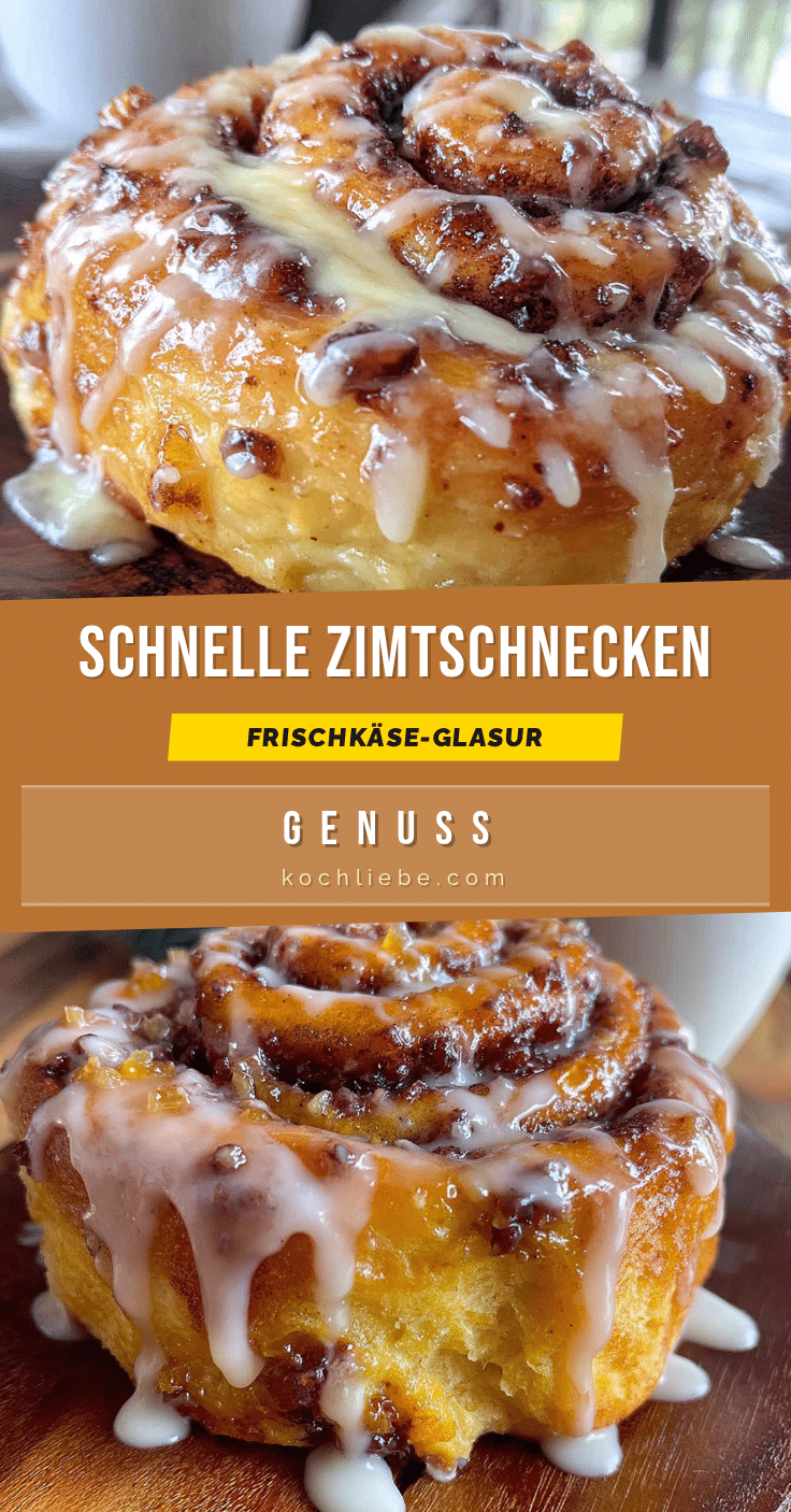 Schnelle Zimtschnecken mit Frischkäse-Glasur recipe
