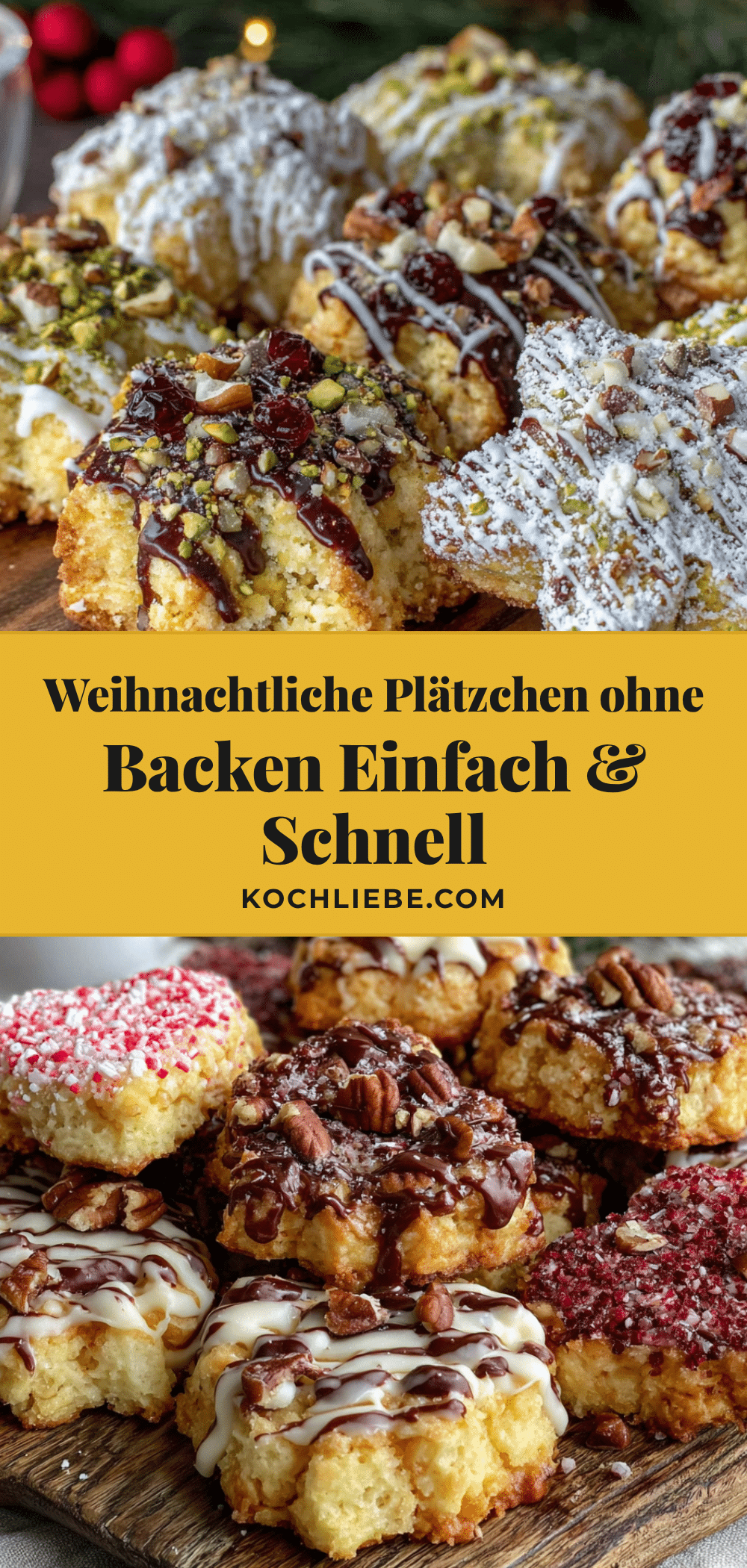 Weihnachtliche Plätzchen ohne Backen recipe