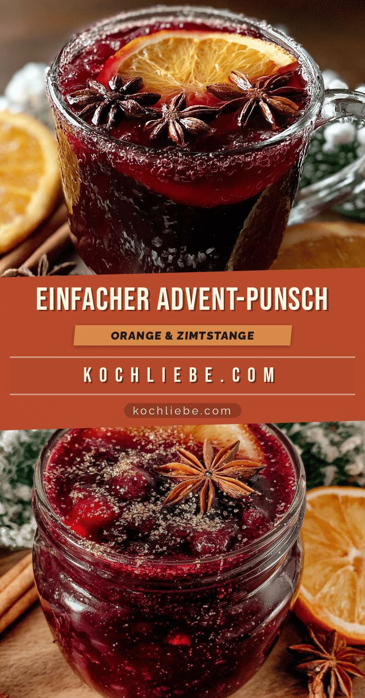 Einfacher Advent-Punsch mit Orange und Zimtstange recipe