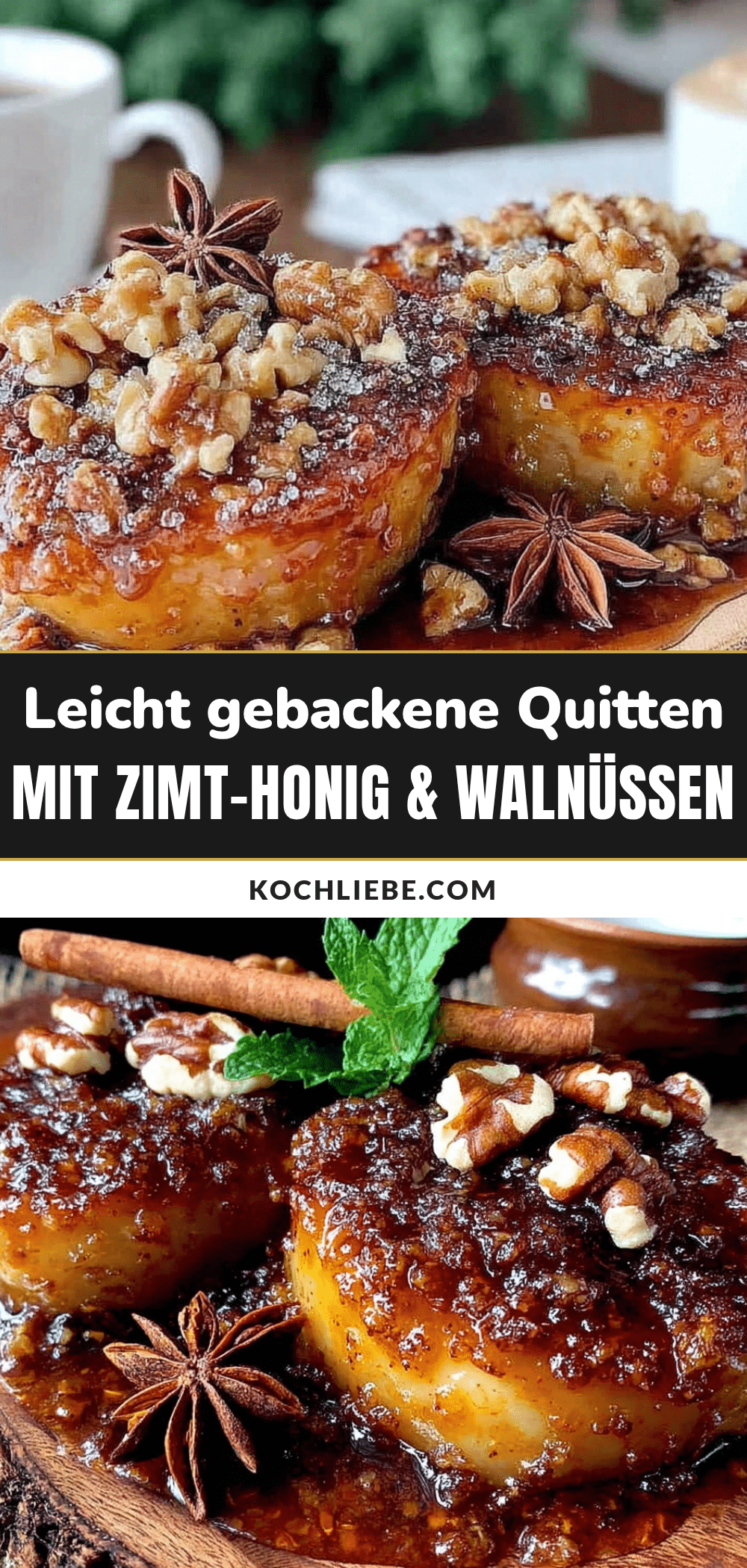 gebackene Quitten mit Zimt-Honig und Walnüssen recipe