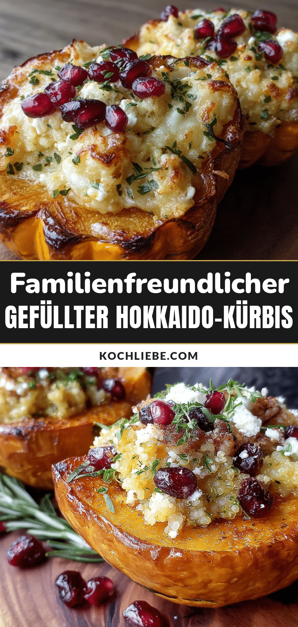 gefüllter Hokkaido-Kürbis mit Couscous und Feta recipe