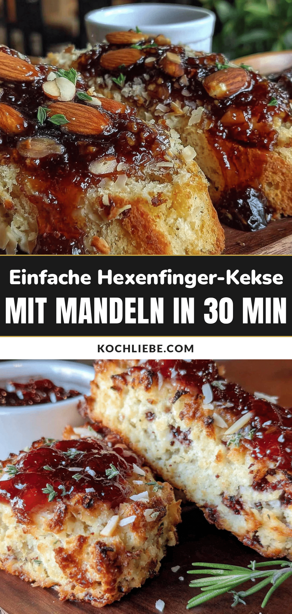 Hexenfinger-Kekse mit Mandeln recipe