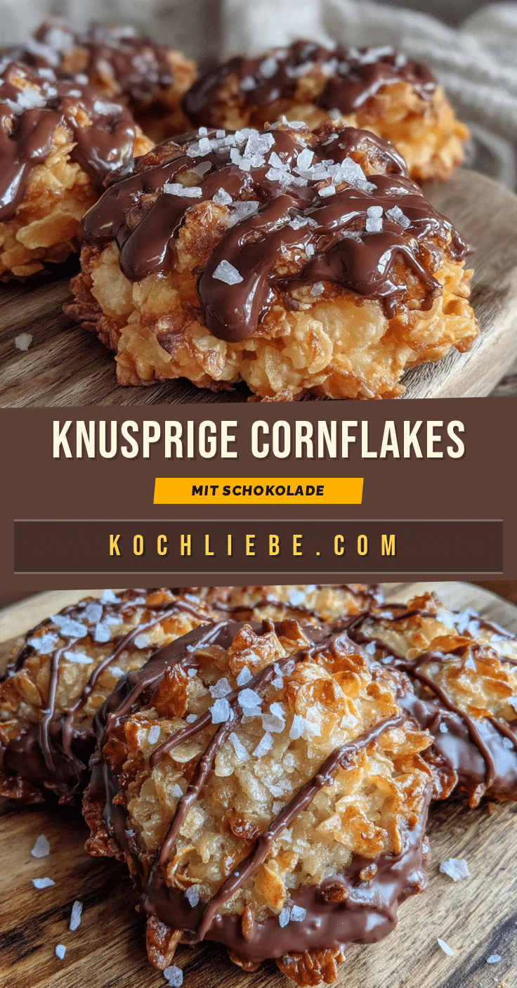 Knusprige Cornflakes-Kekse mit Schokolade recipe