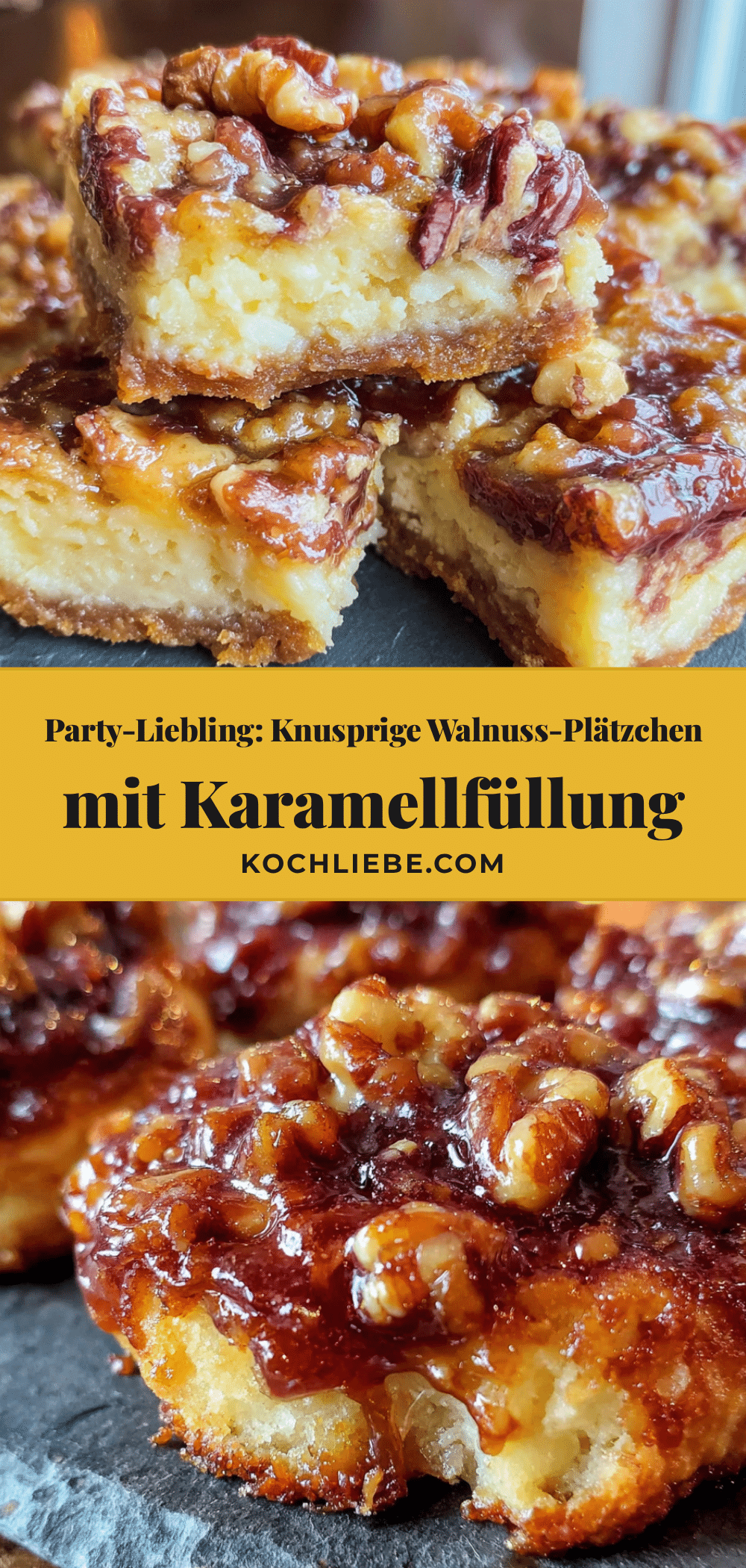Knusprige Walnuss-Plätzchen mit Karamell recipe