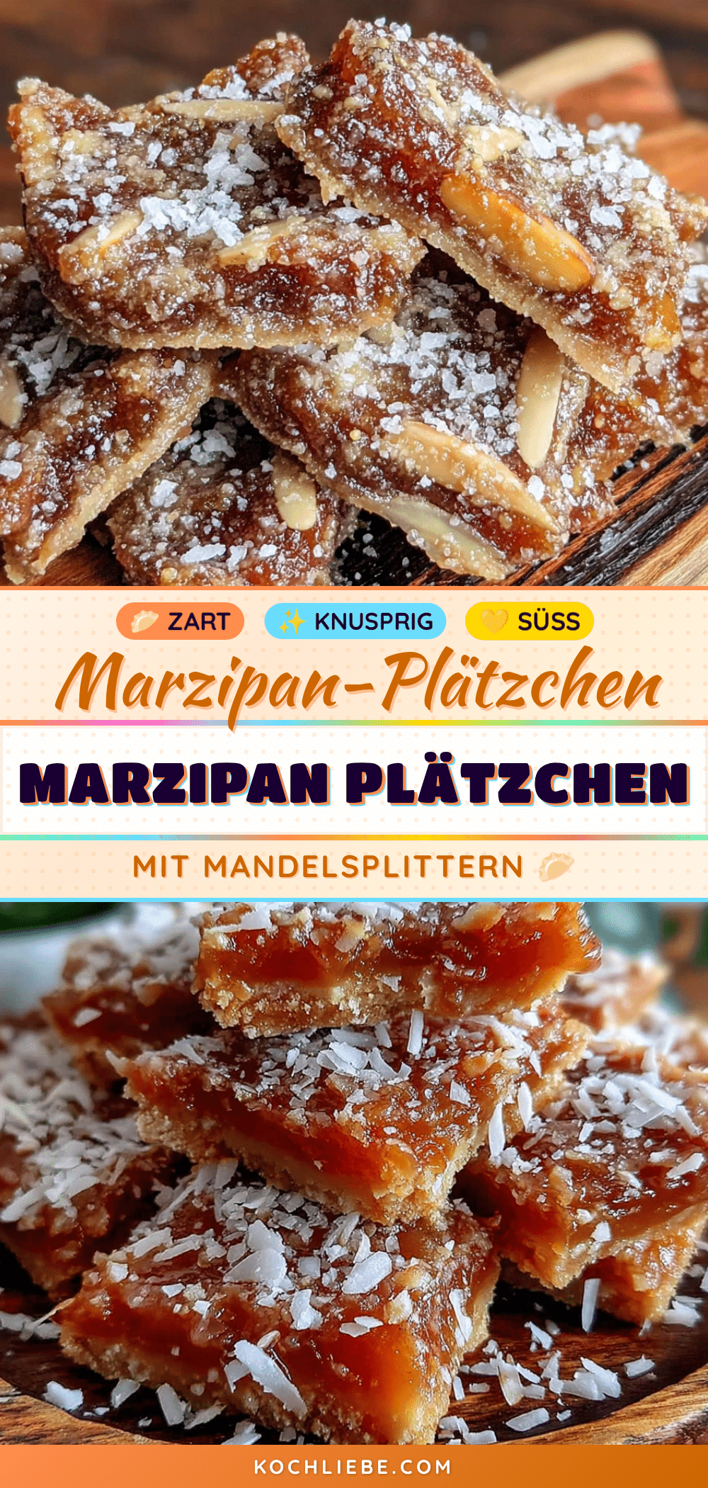 Marzipan-Plätzchen mit Mandelsplittern recipe
