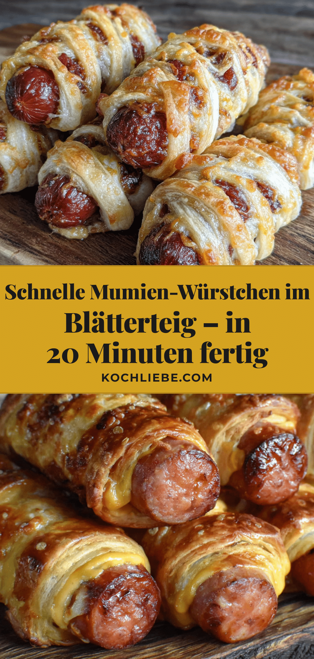 Mumien-Würstchen im Blätterteig recipe