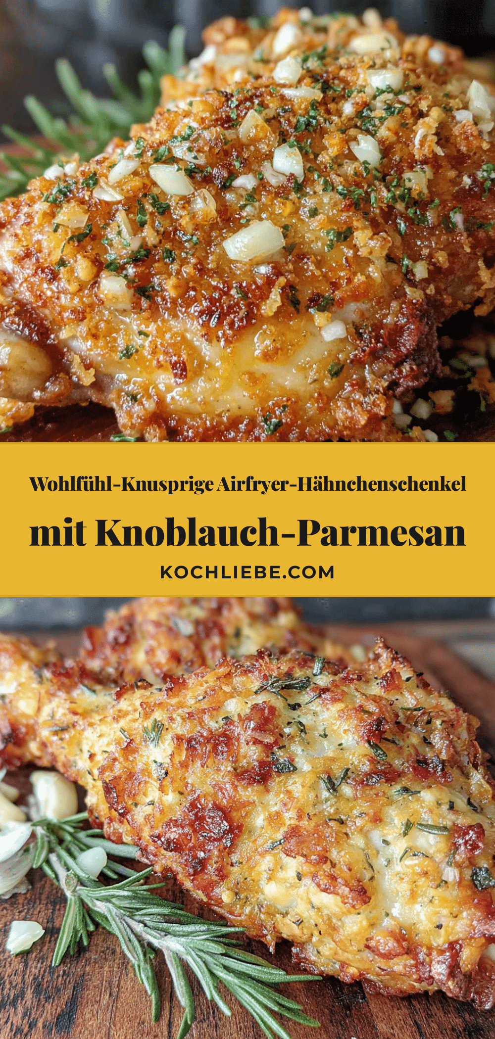 Airfryer-Hähnchenschenkel mit Knoblauch-Parmesan recipe