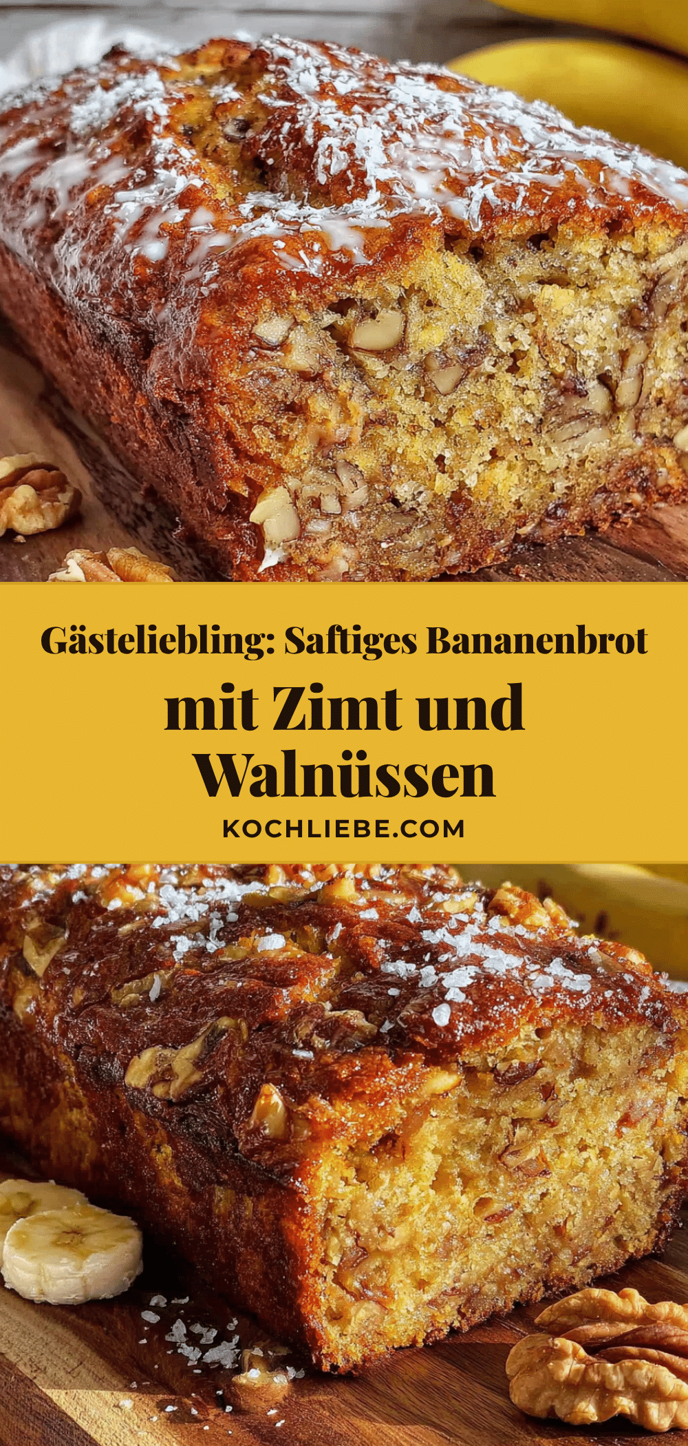 Bananenbrot mit Zimt und Walnüssen recipe